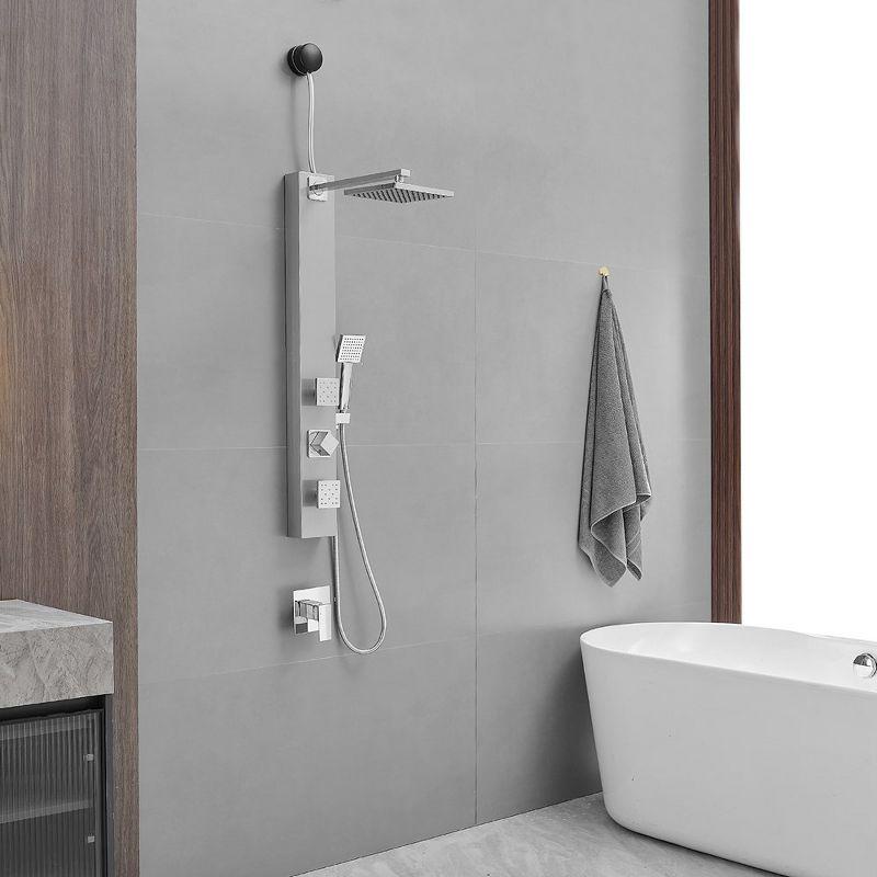 BWE 2-Shower Tower Shower Panel System with Adjustable Rain Shower Head and Handheld Shower Rod