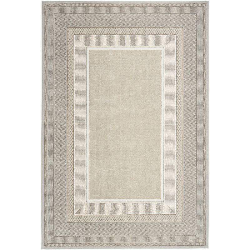 Nourison Glam 3'11" x 5'11" Ivory Modern Indoor Rug
