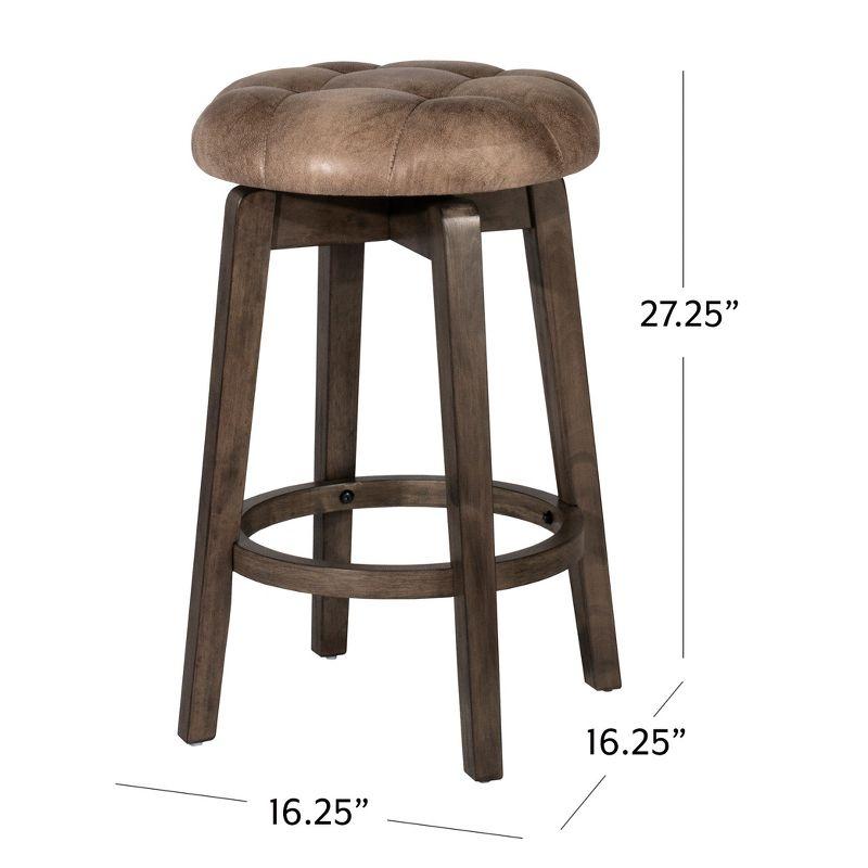 Odette Backless Swivel Counter Height Barstool Taupe - Hillsdale Furniture