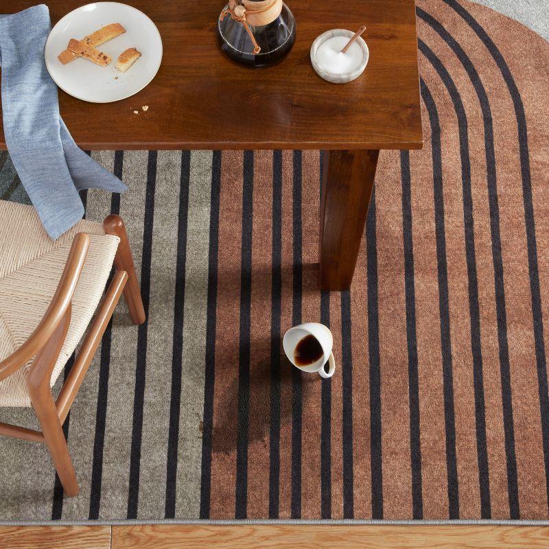 Town & Country Everyday Avani Everwash Non-Slip Backing Area Rug Beige/Rust