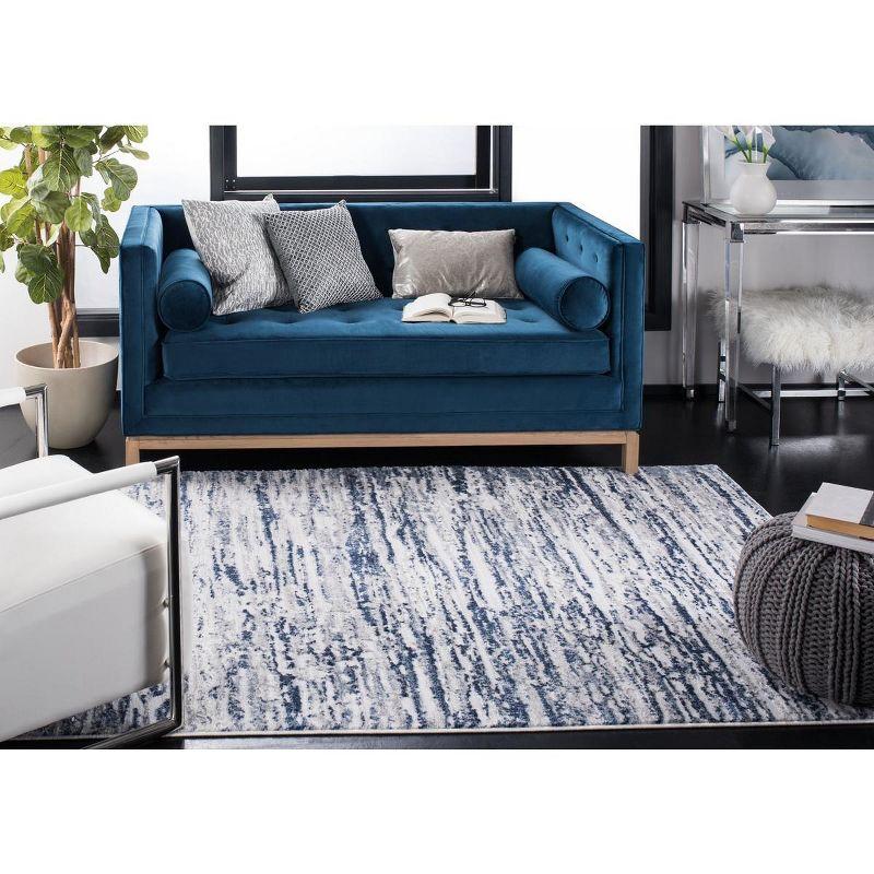 Amelia ALA768 Power Loomed Area Rug - Grey/Navy - 4'x6' - Safavieh.