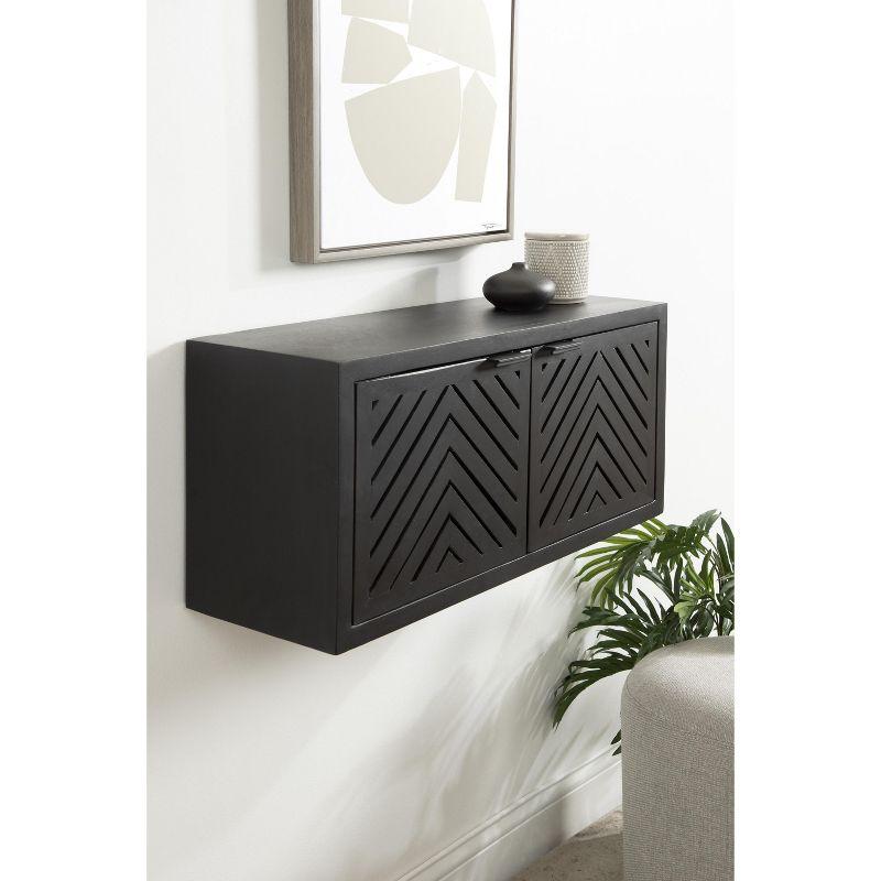 Kate and Laurel Mezzeta Decorative Wood Wall Cabinet