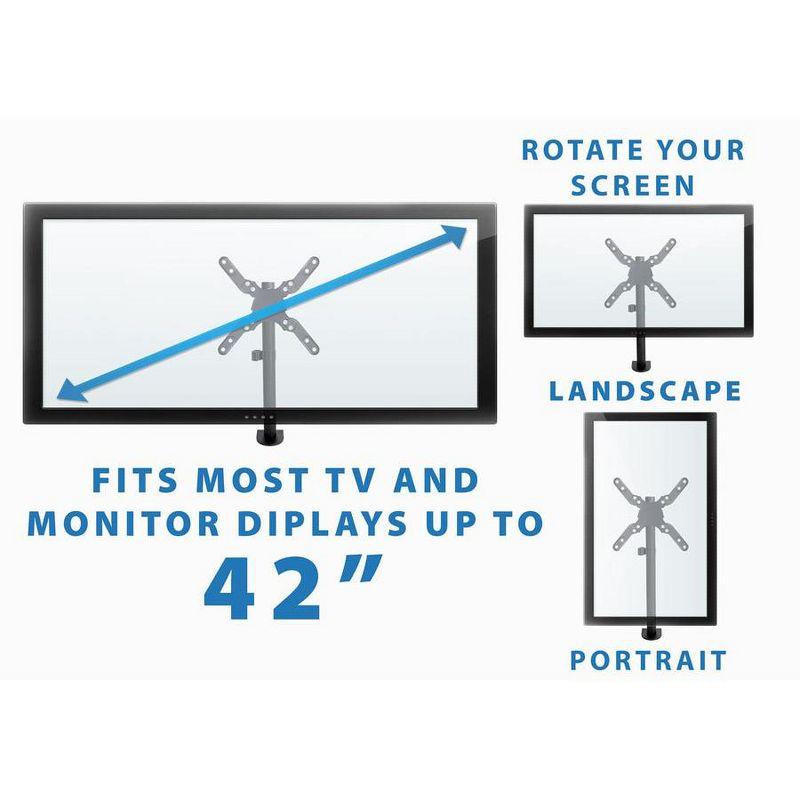 Mount-It! Ultra Wide Monitor Mount and TV Desk Mount | Heavy-Duty Height and Tilt Adjustable Monitor Stand for Screens up to 42"