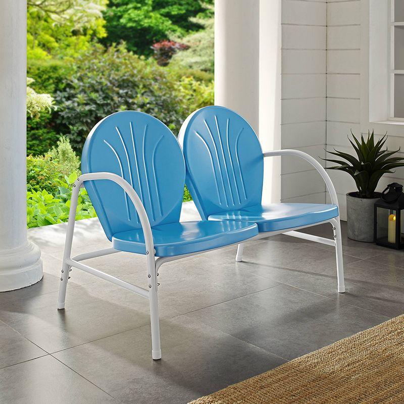 Griffith Outdoor Loveseat - Sky Blue - Crosley