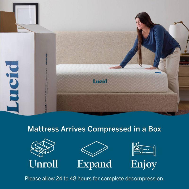 Lucid Comfort 10”Gel Memory Foam Mattress - Medium Firm Feel