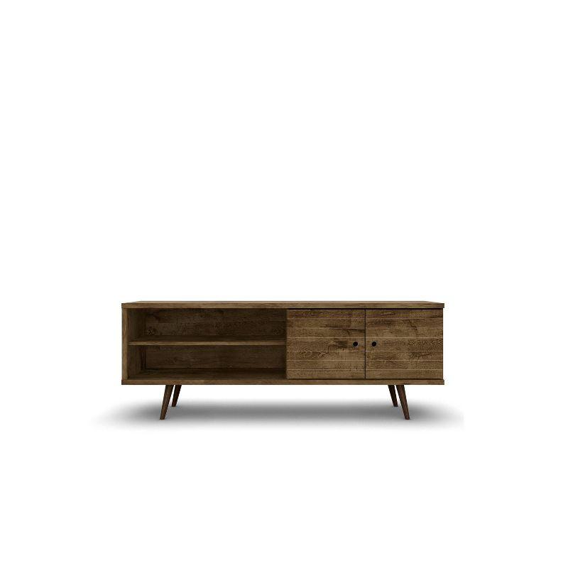 Liberty 2 Shelves and 2 Doors TV Stand for TVs up to 60" Rustic Brown - Manhattan Comfort