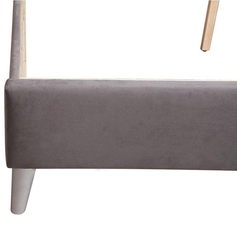 Passion Furniture Bergen Dark Gray Queen Tufted Panel Bed