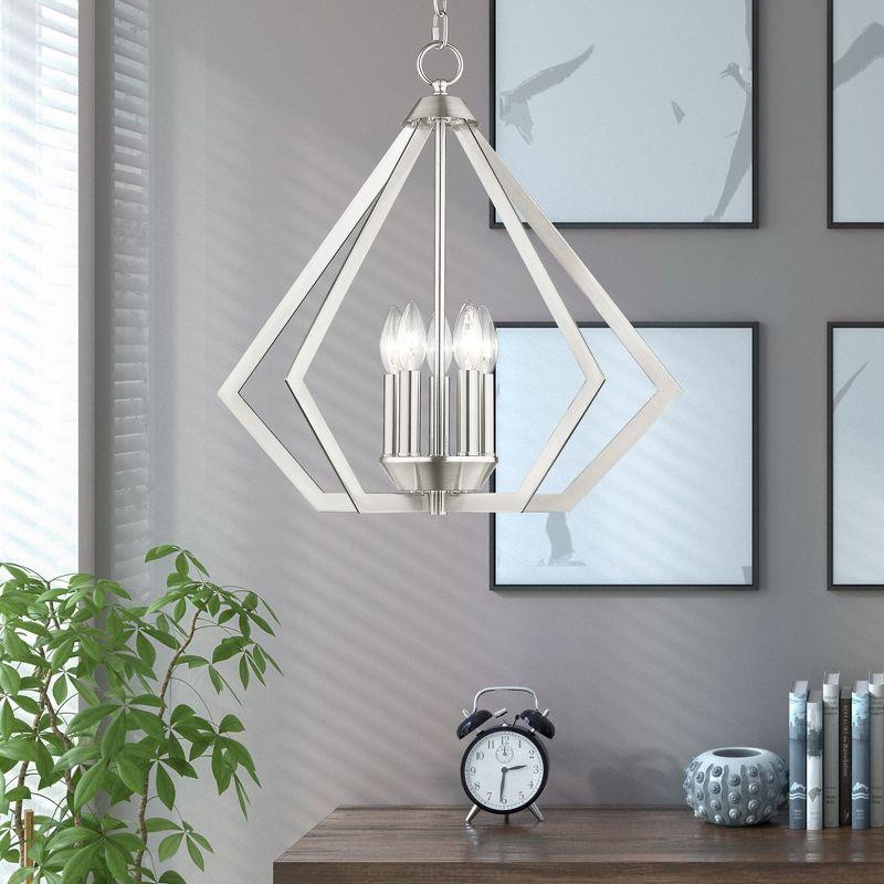 Livex Lighting Prism 5 - Light Chandelier in  Brushed Nickel