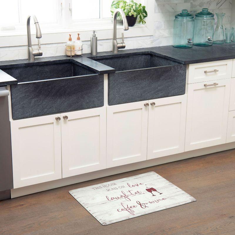 Cozy Living Wine-Themed Anti-Fatigue Kitchen Mat, 17.5" x 30"