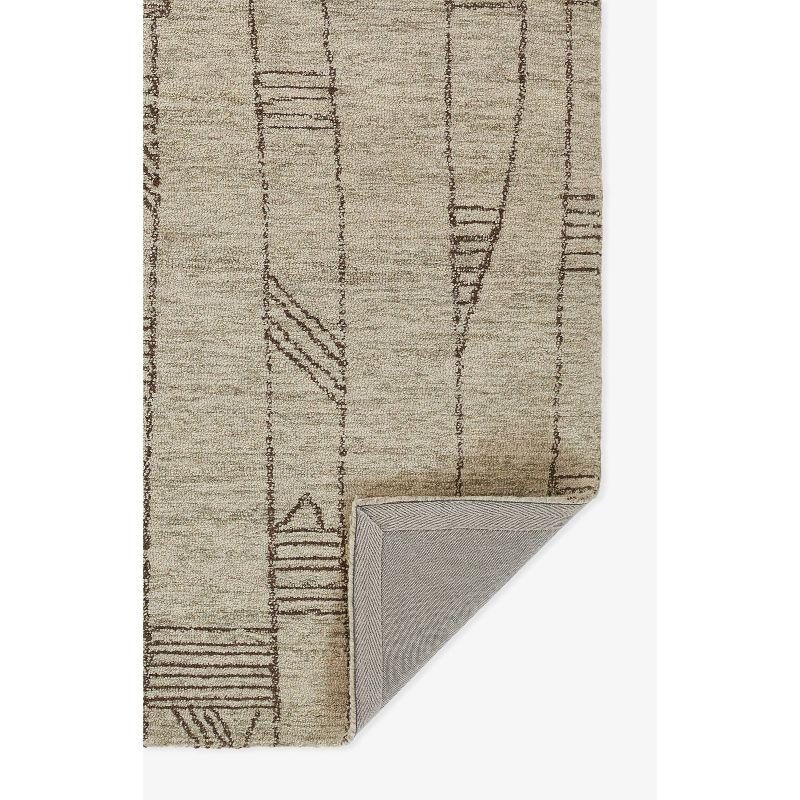 Momeni 5'x8' Teppe Geometric Handtufted Area Rug Gray: Wool, Low Pile, Indoor, Rectangle, Classic Pattern