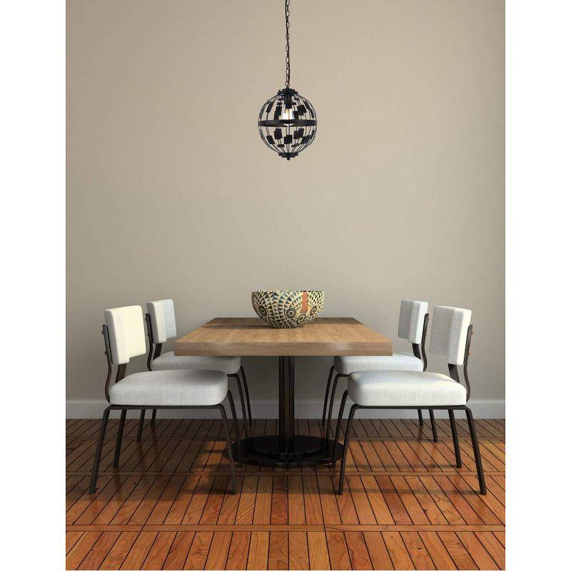 Levante Black Metal 1-Light Pendant with Chain