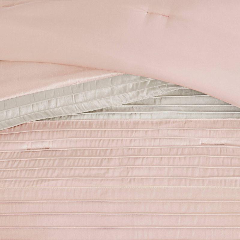 Amherst 7 Piece Striped and Pleated Comforter Set