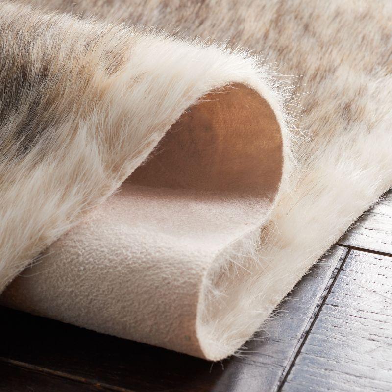 Faux Cowhide FCH203 Power Loomed Indoor Area Rug - Grey/Ivory - 6'x8' - Safavieh