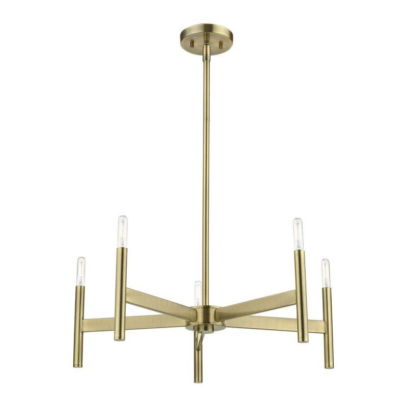 Livex Lighting Copenhagen 5 - Light Chandelier in  Antique Brass