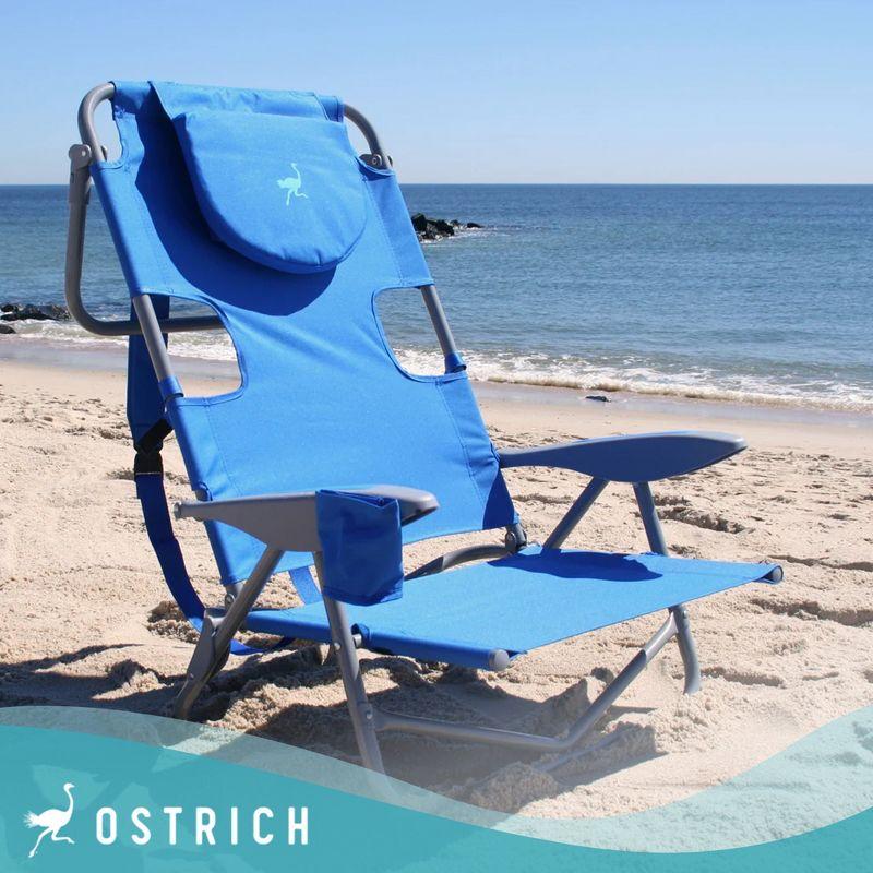 Ostrich On-Your-Back Outdoor Reclining Beach Lounge Pool Camping Chair