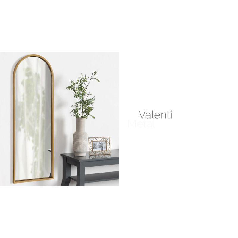 16" x 48" Valenti Tall Framed Arch Mirror Black - Kate and Laurel