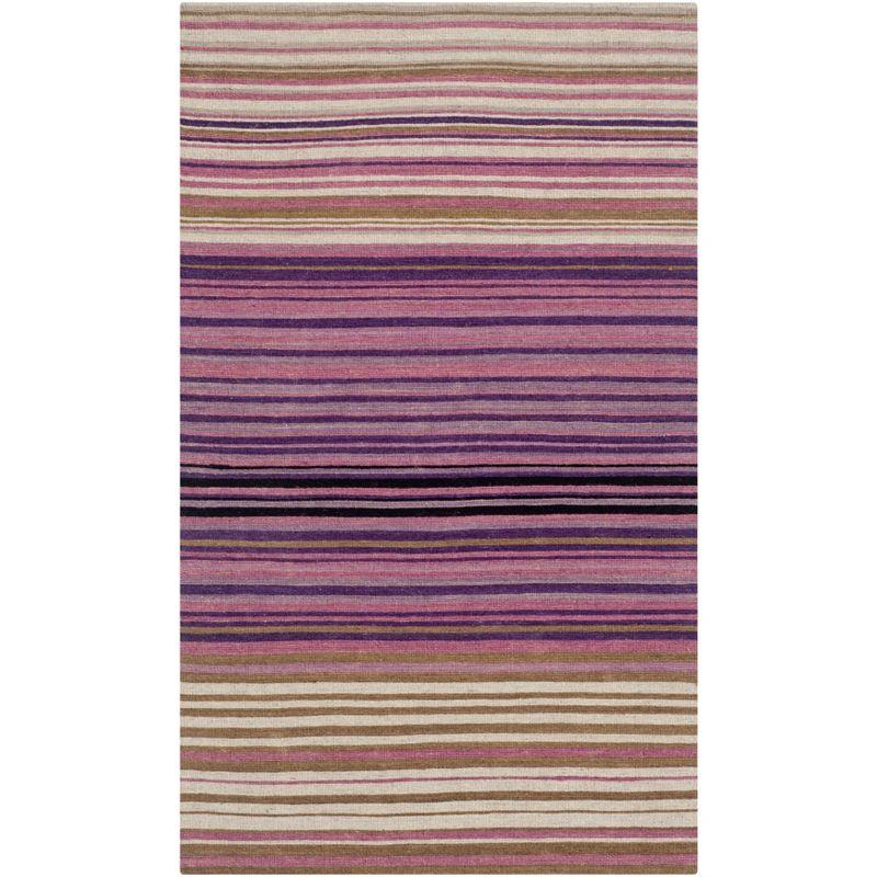 Marbella Hand-Loomed White & Lilac Wool Area Rug