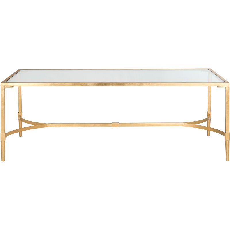 Antwan Coffee Table - Gold/Glass - Safavieh