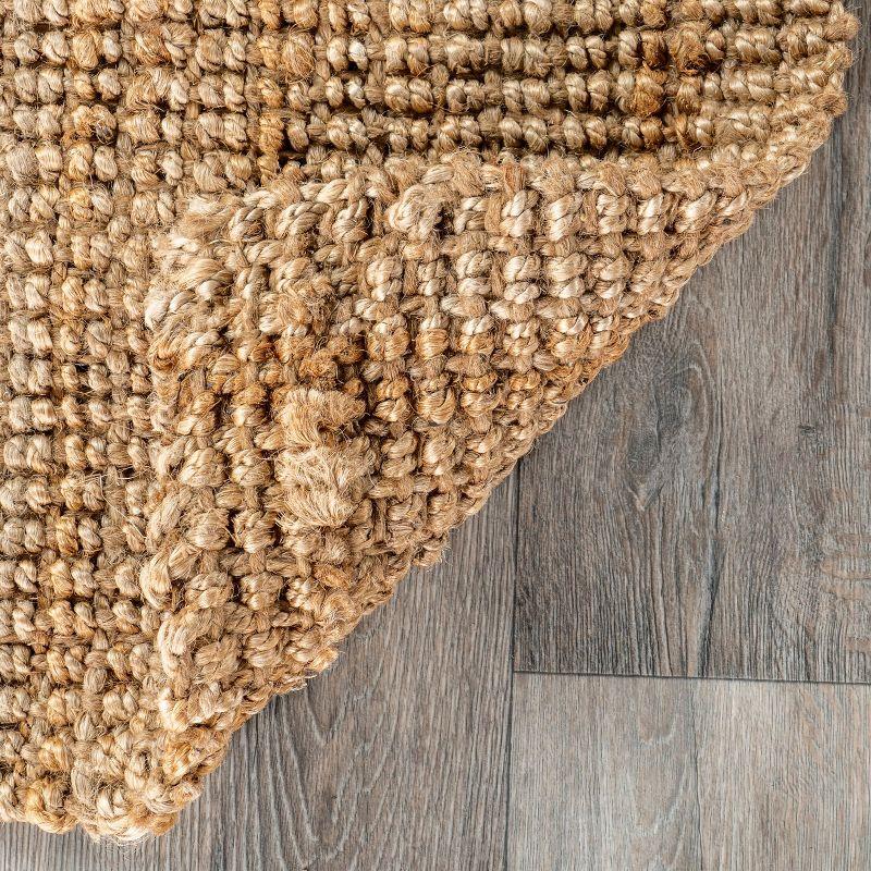 Nuloom Ashli Solid 6x9 Jute Indoor Area Rug for Dining Room Rug Neutral Rug Living Room Rug Kitchen, Natural