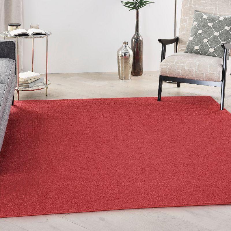 Nourison Essentials 5' x Square Brick Red Indoor/Outdoor Rug