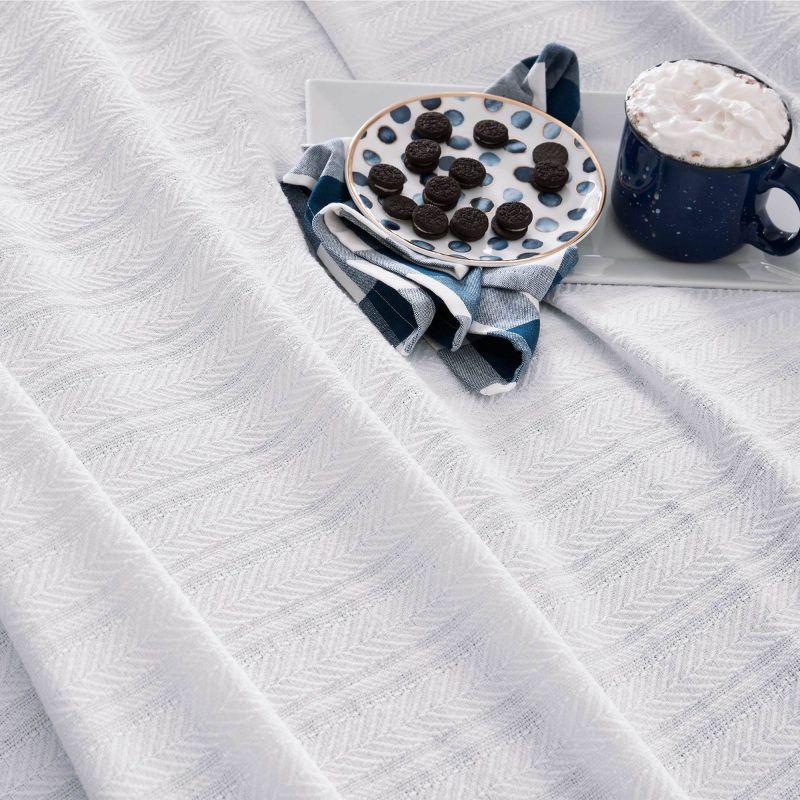 Vellux Vellux 100% Cotton Blanket - Soft, Breathable, Cozy & Lightweight Thermal Blanket  All-Season Blanket Perfect for Layering Bed, Couch & Sofa - Hotel Quality