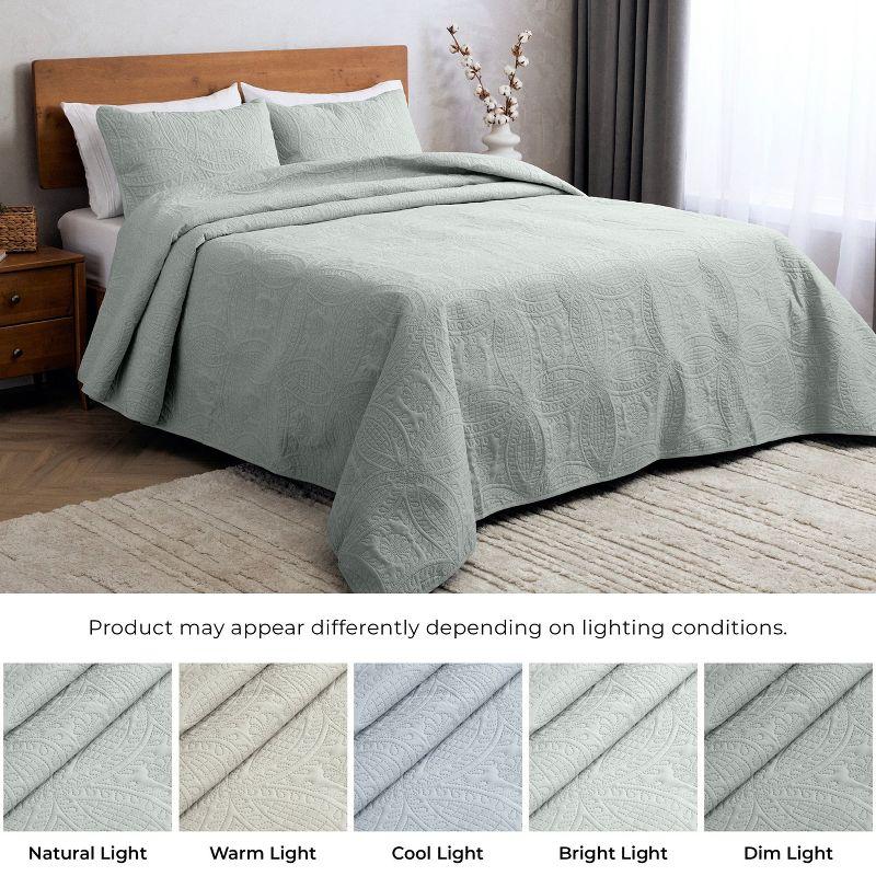 Mellanni Ultrasonic Quilted Coverlet Set