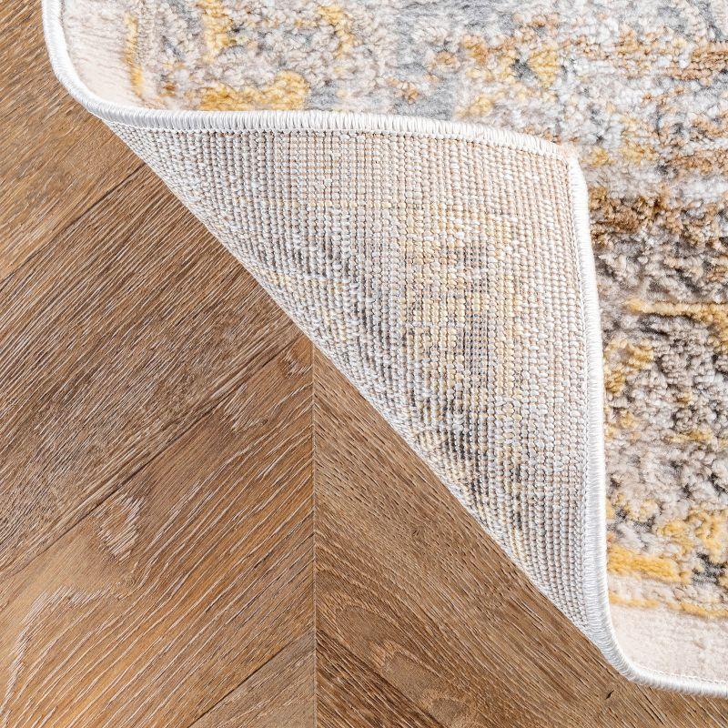 Nuloom Madisson Medallion 5x8 Indoor Area Rug for Living Room Bedroom Dining Room Kitchen, Gold/Ivory