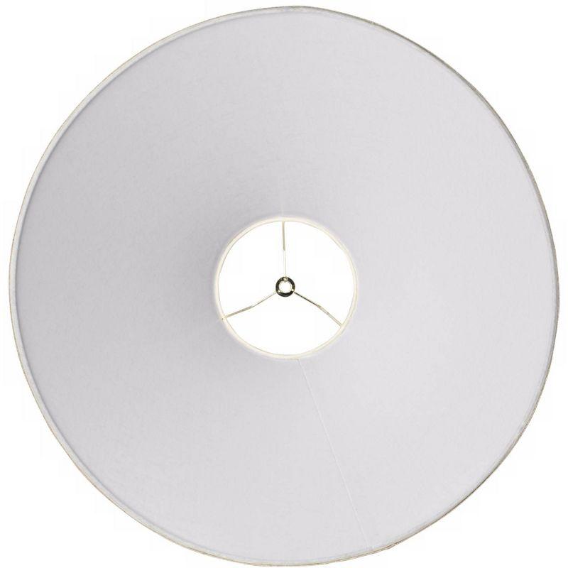 Springcrest Empire Lamp Shade Fine Burlap Large 6" Top x 21" Bottom x 13.5" High Spider Fitting with Replacement Harp and Finial