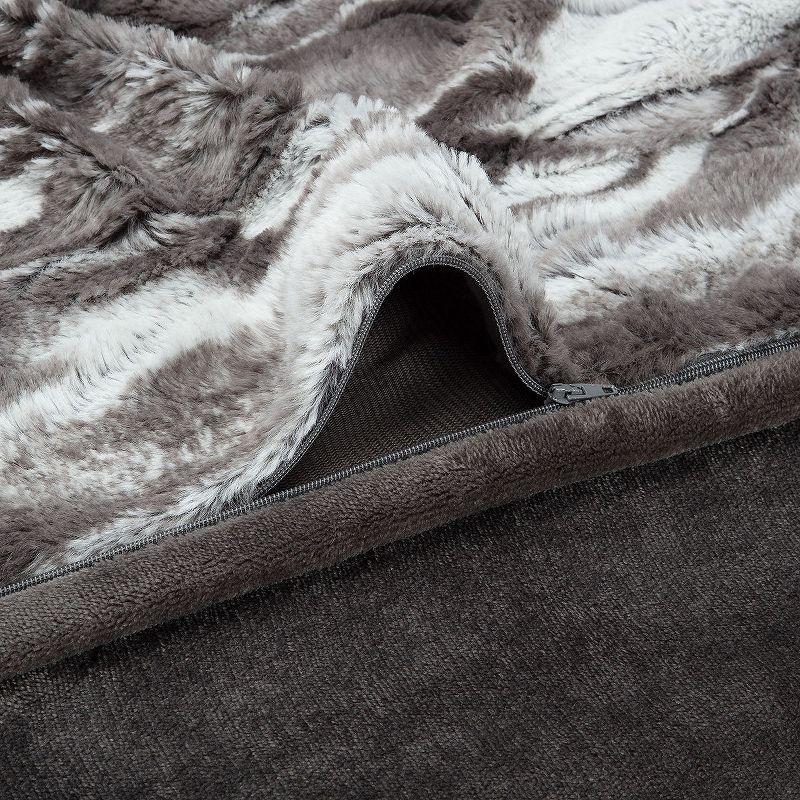 Chanasya Black White Microfiber Reversible Duvet Cover Set