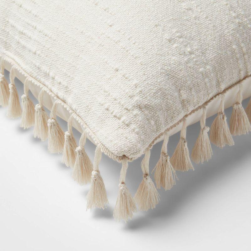 Euro Textured Slub Tassel Decorative Throw Pillow - Threshold™