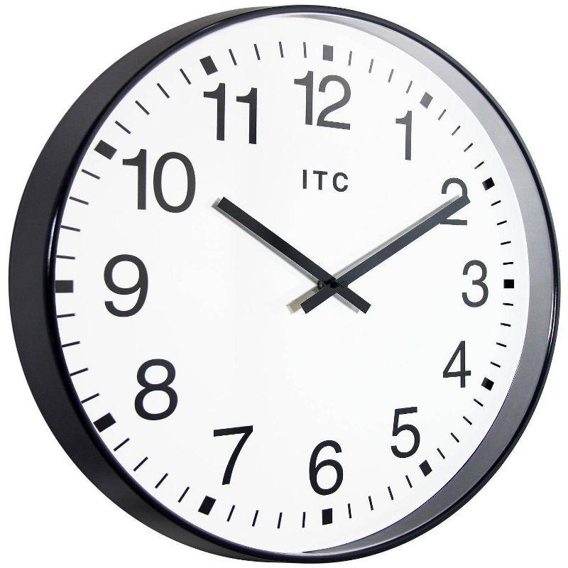 19.37" Profuse Wall Clock Black - Infinity Instruments: Modern Style, Indoor Use, Analog Display, 19.37" Diameter