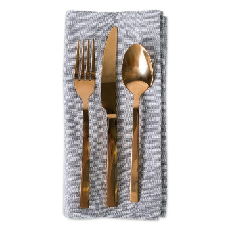 Design Imports  Chambray Napkin Set 6 Piece, Gray, 20X20"