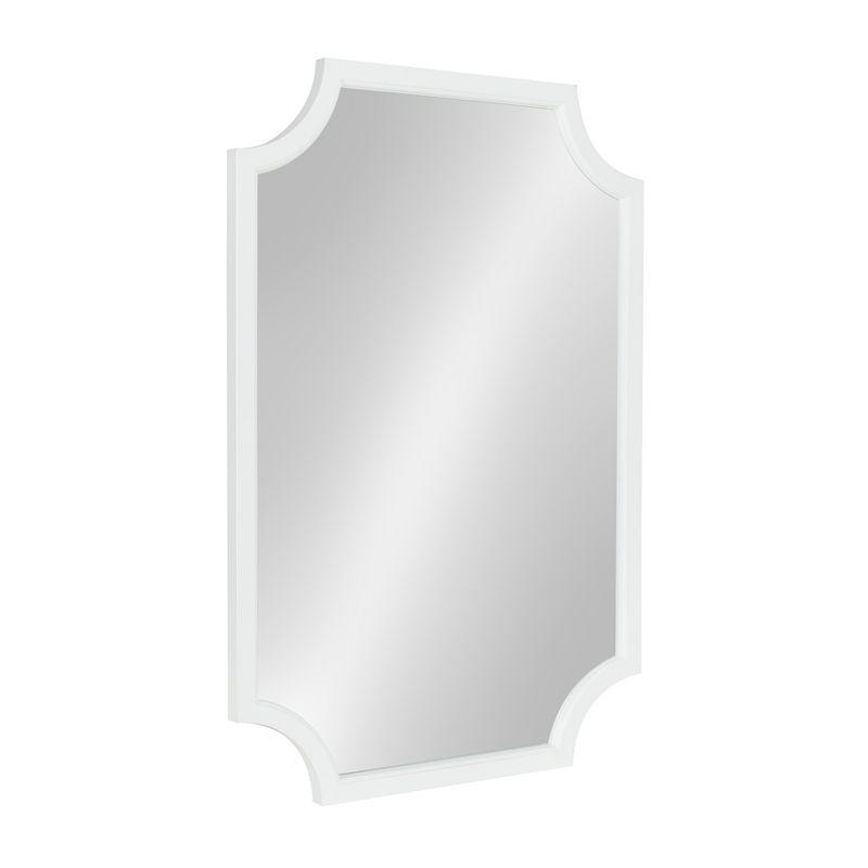 Kate and Laurel Hogan Wood Framed Mirror with Scallop Corners