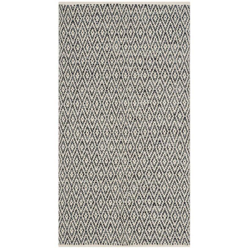 Montauk MTK414 Hand Woven Indoor Accent Rug - Ivory/Dark Grey - 4'x6' - Safavieh