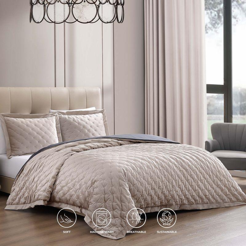 BeBeJan Bebejan 3 Piece Velvet Comforter Set