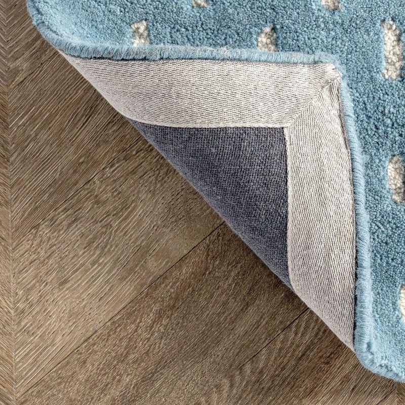 Nuloom Mandia Striped Wool Area Rug, 4' x 6', Baby Blue