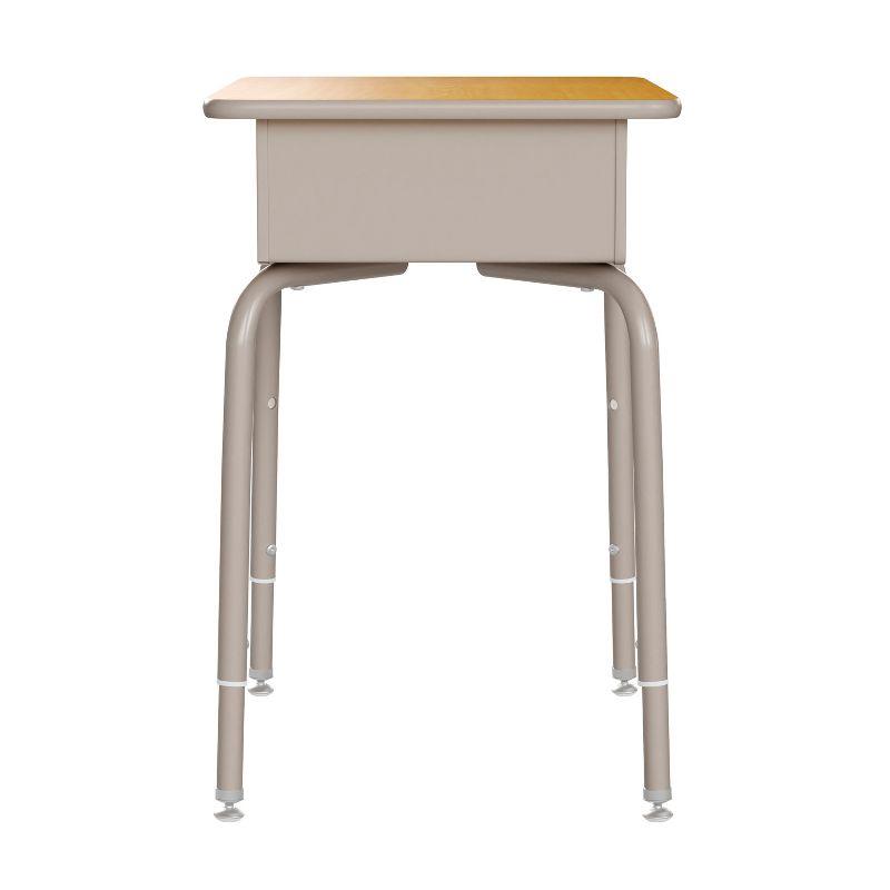 Flash Furniture Goddard Height-Adjustable Open Front Student Desk with Metal Book Box