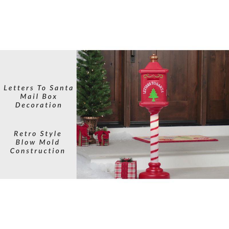 Northlight Lighted Letters To Santa Mail Box Blow Mold Outdoor Christmas Decoration - 40.5"