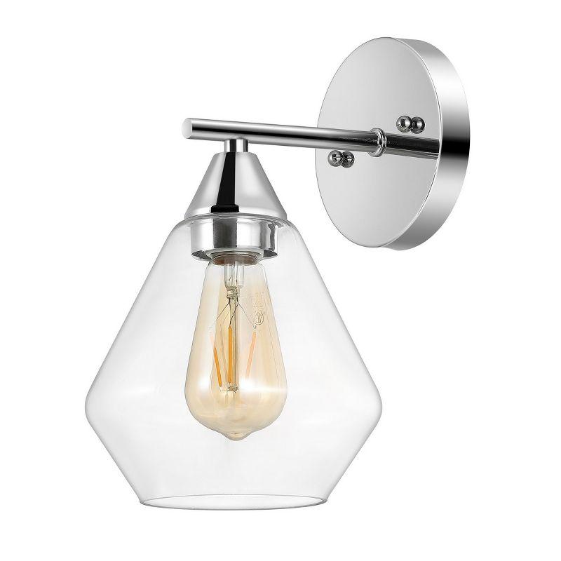 Lyona 8.5" Wall Sconce (Set of 2) - SCN4133 - Chrome/Clear - Safavieh