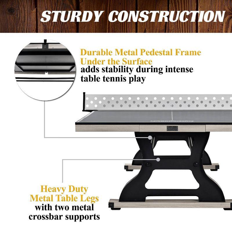 Barrington 9-ft Coventry Tennis Table, Official Size with Metal Net and Storage Drawer