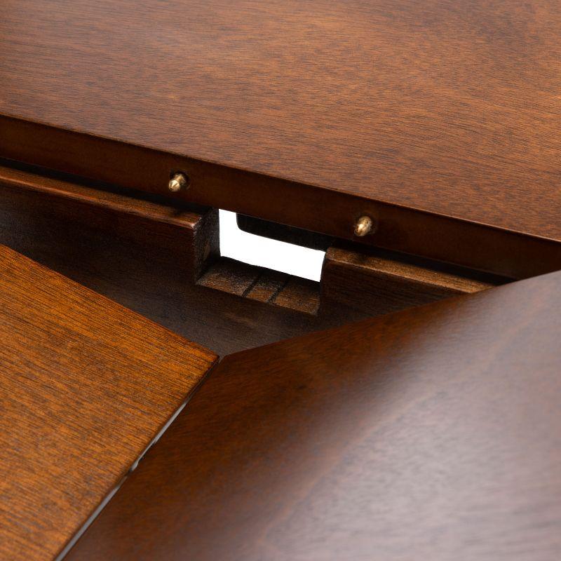Varda Manual Extension Dining Table - DTB1402A - Walnut - Safavieh