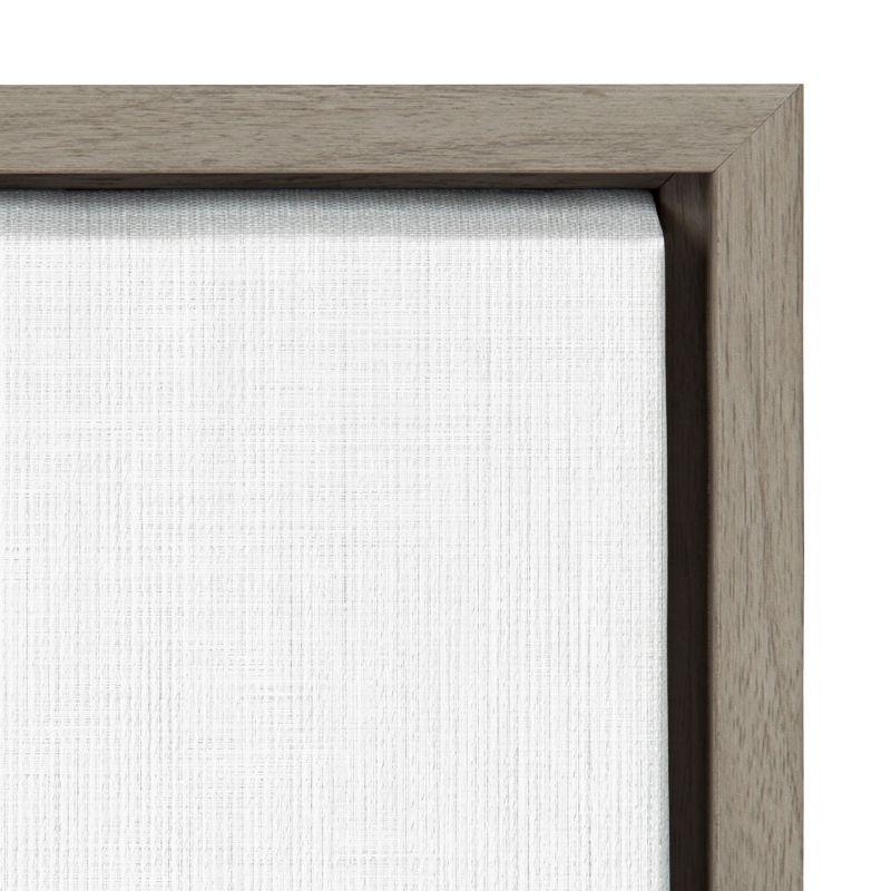 Kate and Laurel Sylvie Lionel Blotchy Alpaca Framed Canvas by Simon Te, 18x24, Gray