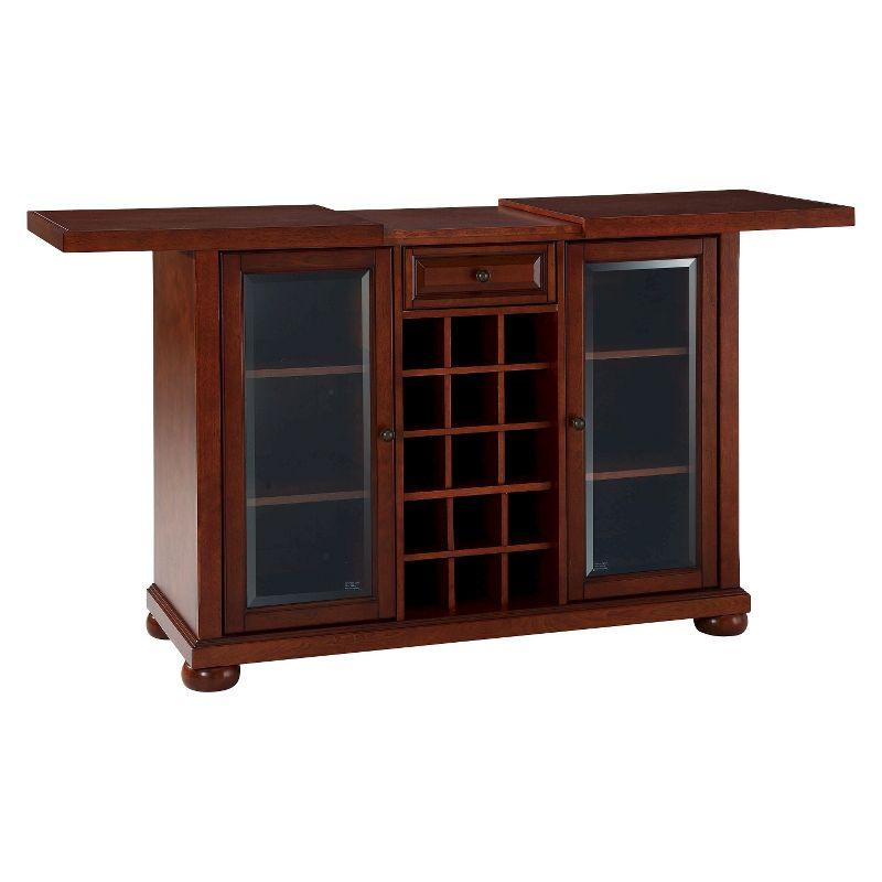 Crosley Alexandria Sliding Top Bar - Vintage Mahogany