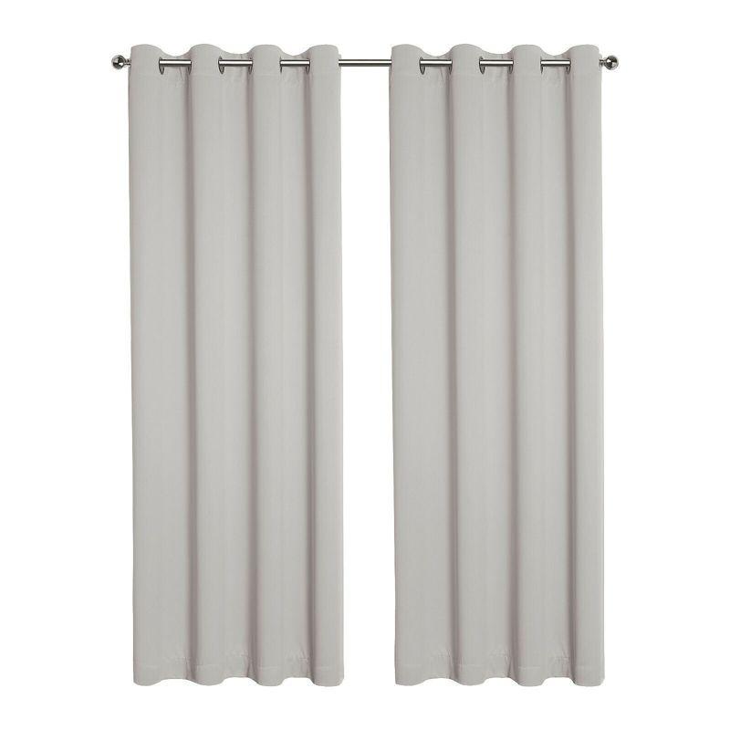 Ivory Polyester Blackout Grommet Nursery Curtain Panels