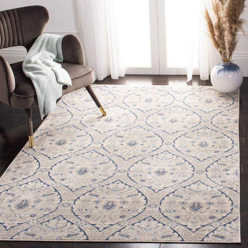 Brentwood BNT860 Power Loomed Area Rug - Light Grey/Blue - 4'x6' - Safavieh.