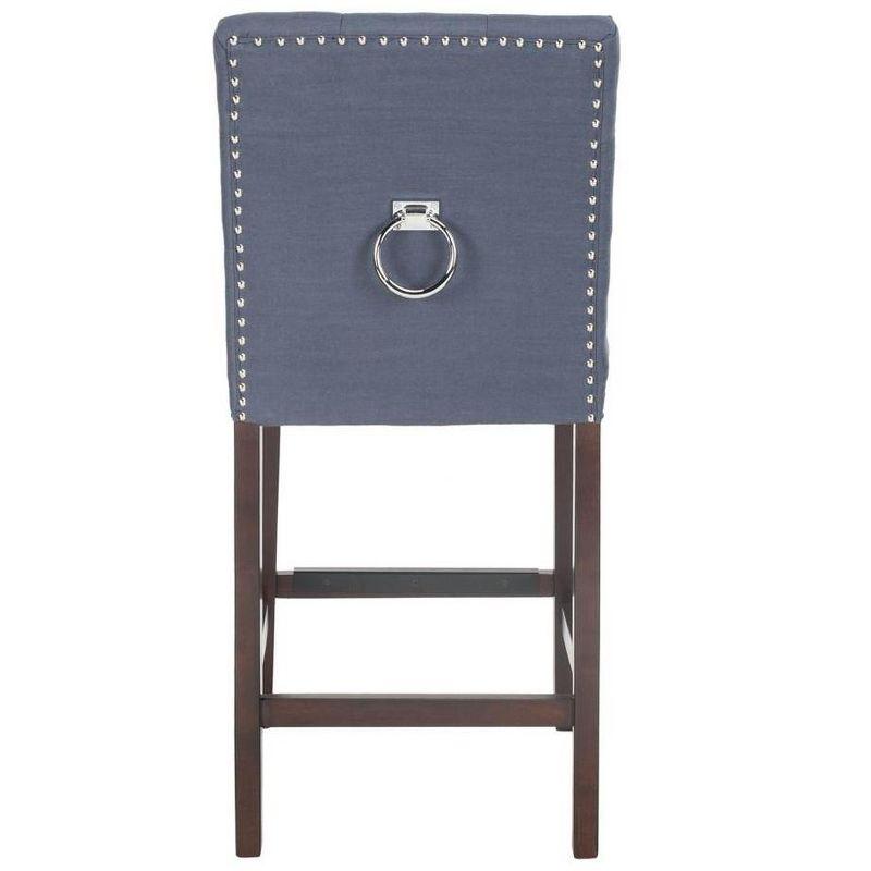 Nikita Counter Stool (Set of 2) - BST6303 - Navy/Espresso - Safavieh