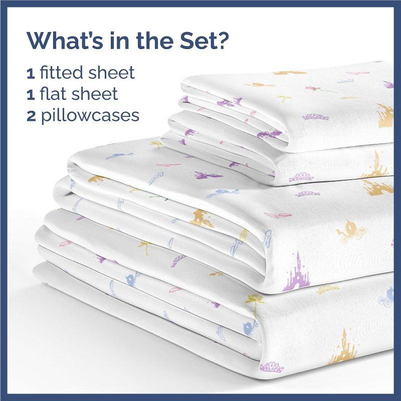 CGK Linens 4 Piece Kids Microfiber Sheet Set - Wrinkle Free - Cute, Cozy, Soft