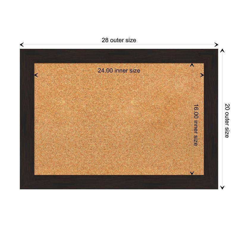 Espresso Brown Framed Natural Corkboard, 24x16