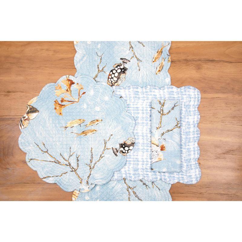 C&F Home Meraki Island Reversible Blue Coastal Napkin Set of 6