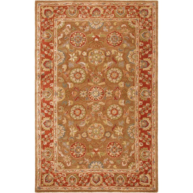 Heritage HG963 Handmade Accent Rug - 3'x5' - Beige/Rust - Safavieh